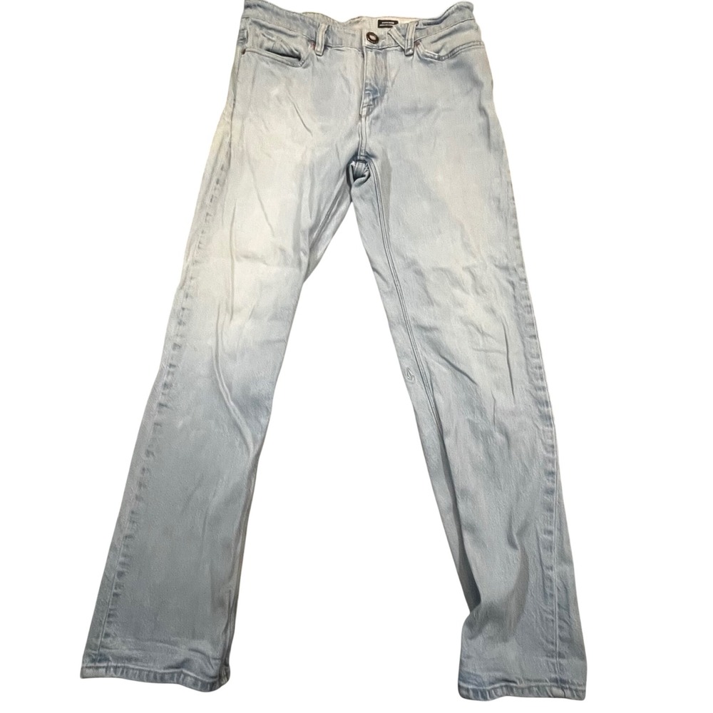 Volcom Kinkade Regular Straight Leg Jeans Mens 32 Light Wash Blue Denim Skate